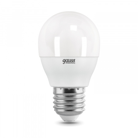 Лампа светодиодная LED 10 Вт 730 лм 4100К AC180-240В E27 шар P45 нейтральный Elementary GAUSS 53220