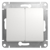 GLOSSA Переключатель двухклавишный в рамку белый схема 6 Systeme Electric GSL000165