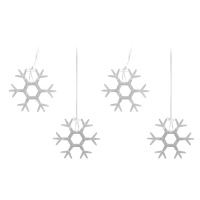 Занавес светодиодный фигурный Снежинки-1 1.5х0.3м 6 подвесов 36 светодиодов Синий свет Провод прозрачный ULD-E1503-036/DTA BLUE IP20 SNOWFLAKES-1 Uniel UL-00001406