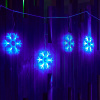Занавес светодиодный фигурный Снежинки-1 1.5х0.3м 6 подвесов 36 светодиодов Синий свет Провод прозрачный ULD-E1503-036/DTA BLUE IP20 SNOWFLAKES-1 Uniel UL-00001406