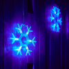 Занавес светодиодный фигурный Снежинки-1 1.5х0.3м 6 подвесов 36 светодиодов Синий свет Провод прозрачный ULD-E1503-036/DTA BLUE IP20 SNOWFLAKES-1 Uniel UL-00001406