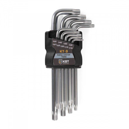 79202 Набор ключей TORX КТ-9 (Т10-Т50) серия KBT-PROFESSIONAL КВТ 