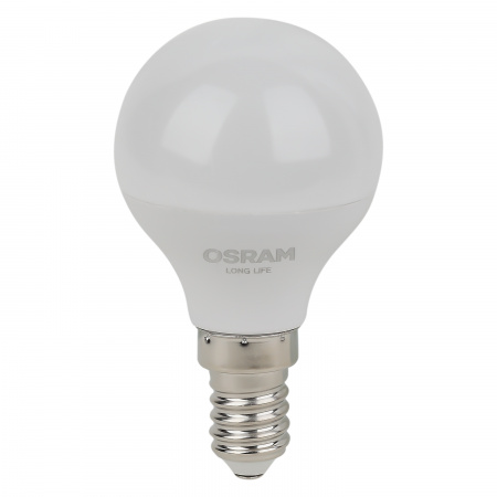 4099854186455 Лампа светодиодная LED 7Вт Е14 4000К 600Лм шар 220В (замена 60Вт) OSRAM LEDVANCE 
