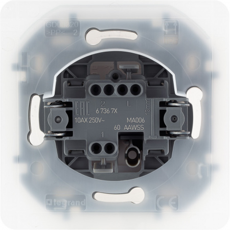 Переключатель IP44 INSPIRIA 10 AX 250 В~ белый Legrand/Daccord 673670
