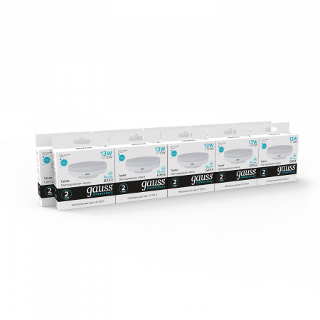 Лампа светодиодная LED 13 Вт 920 лм 4100К AC180-240В GX53 таблетка нейтральный  Elementary Gauss GAUSS 83823