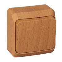 ЭТЮД Переключатель одноклавишный наружный сосна Systeme Electric BA10-004D