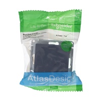 Выключатель одноклавишный ATLASDESIGN с подсветкой схема 1а 10АХ механизм грифель Systeme Electric ATN000713