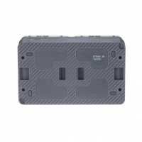 AtlasDesign Profi54 розетка двойная с заземлением со шторками IP54 16А 250B, АНТРАЦИТ, Россия Systeme Electric ATN544026