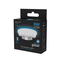 Лампа светодиодная LED 8 Вт 760 лм 6500К AC150-265В GX53 таблетка холодная  Black Gauss GAUSS 108008308