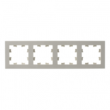 Рамка четырехпостовая ATLASDESIGN универсальная бежевый Systeme Electric ATN000204