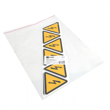 an-1-01 Знак ''молния'' 100х100х100мм (1шт) EKF 