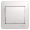 GLOSSA Выключатель двухклавишный в сборе белый сх.5 Systeme Electric GSL000152