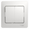 GLOSSA Выключатель двухклавишный в сборе белый сх.5 Systeme Electric GSL000152