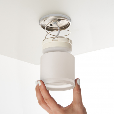 Светильник ДПО-12w GX53 без лампы белый FERON HL362 41996