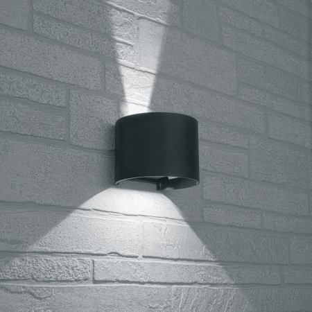 Светильник светодиодный уличный ДБУ-2х3w вверх/вниз 4000К IP54 черный FERON DH013 11872