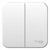 BLNVA105011 Выключатель BLANCA двухклавишный наружный (схема 5) с изоляционной пластиной 10A 250B белый Systeme Electric 