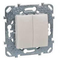 UNICA Выключатель двухклавишный в рамку бежевый Schneider Electric MGU5.211.25ZD