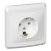 ЭТЮД Розетка скрытая с заземлением без шторок белая Systeme Electric PC16-003B