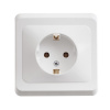 ЭТЮД Розетка скрытая с заземлением без шторок белая Systeme Electric PC16-003B