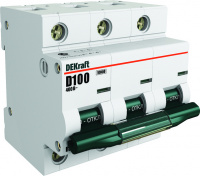 Выключатель автоматический трехполюсный 63А С ВА-201 10кА Dekraft 13007DEK