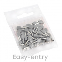 Наконечник штыревой втулочный изолированный НШвИ(2) 0.75-8 (50шт) EKF nhvi2-0.75-8