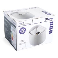 Светильник светодиодный уличный ДБУ-2х3w вверх/вниз 4000К IP54 белый FERON DH013 11873