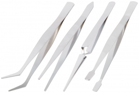 67445 Пинцеты набор 4 штнержавеющие FIT 