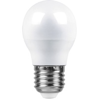 Лампа светодиодная LED 9вт Е27 теплый матовый шар FERON LB-550 25804