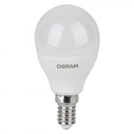 4058075579682 Лампа светодиодная LED 7 Вт E14 6500К 560Лм шарик 220 В (замена 60Вт) OSRAM LEDVANCE 