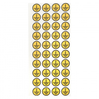 Знак безопасности ''Земля'' (круглый) d=20мм EKF an-1-04
