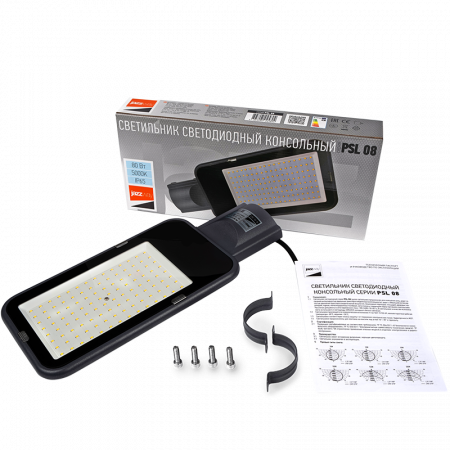 5045804 Светильник светодиодный консольный ДКУ-80Вт 5000К 8800 Лм IP65 серый 3 года гарантии Jazzway JazzWay 