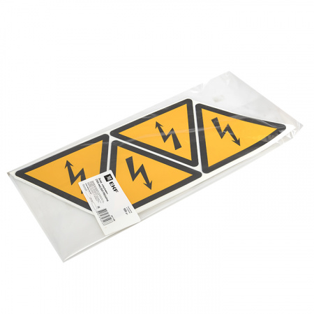 an-1-00 Знак безопасности Молния 150х150х150мм (1шт) EKF 