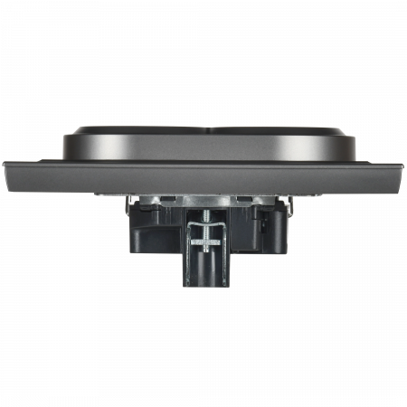 BRITE Розетка двойная с заземлением без защитных шторок 16А в сборе РС12-3-БрС сталь IEK BR-R21-16-K46-F