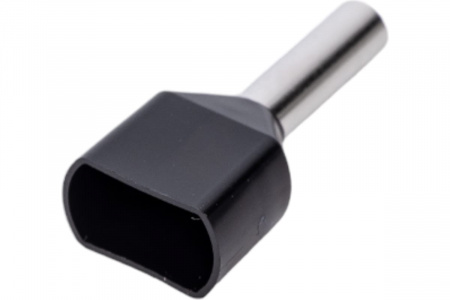 Наконечник штыревой втулочный изолир F-8 мм 2х1.5 кв мм (НШВи(2) 1.5-8хНГи2 1.5-8). REXANT 08-2806