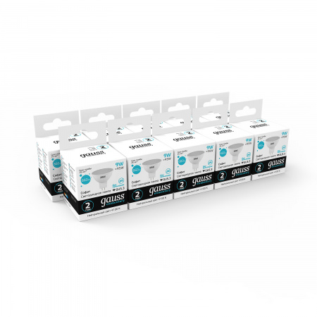 Лампа светодиодная LED 9 Вт 660 лм 4100К AC180-240В GU5.3 софит MR16 нейтральный  Elementary Gauss GAUSS 13529