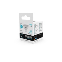 Лампа светодиодная LED 9 Вт 660 лм 4100К AC180-240В GU5.3 софит MR16 нейтральный  Elementary Gauss GAUSS 13529
