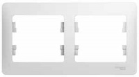 GLOSSA Рамка горизонтальная 2 поста белая Systeme Electric GSL000102