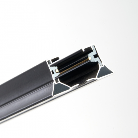 Шинопровод для трековых светильников 2м черный квадратный (в наборе токовод заглушка крепление) FERON CAB1005 41732