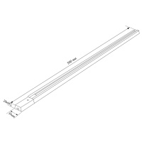 Шинопровод для трековых светильников 2м черный квадратный (в наборе токовод заглушка крепление) FERON CAB1005 41732