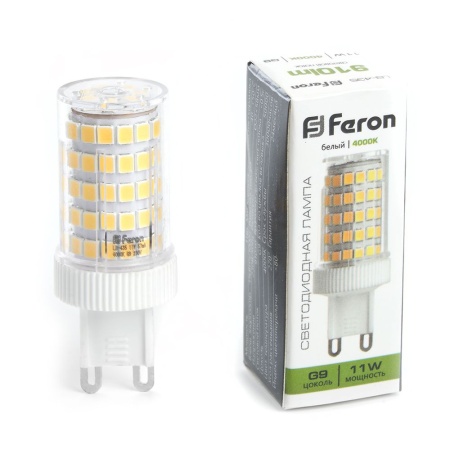 LB-435 38150 Лампа светодиодная LED 11вт 230в G9 белый капсульная FERON 