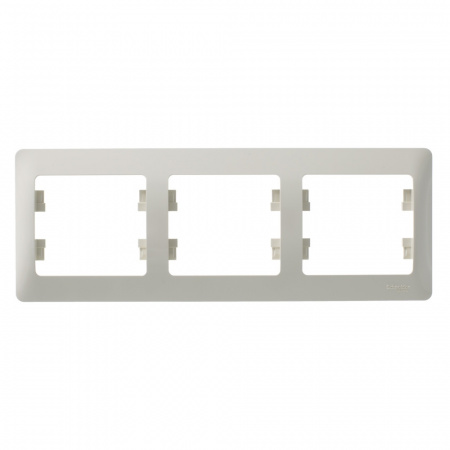 GLOSSA Рамка горизонтальная 3 поста бежевая Systeme Electric GSL000203