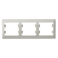 GLOSSA Рамка горизонтальная 3 поста бежевая Systeme Electric GSL000203