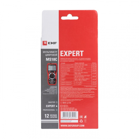In-180701-pm18C Мультиметр цифровой MS18C Expert EKF 