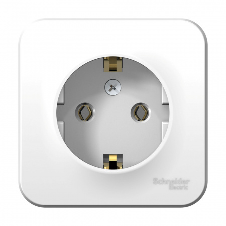 BLNRA010101 BLANCA  розетка наружная  с заземлением без шторок, 16А, 250В, белый Systeme Electric 