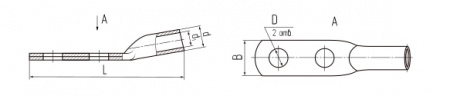 Наконечник ТМЛ(2) 35-(10х2)-9 КВТ 55038