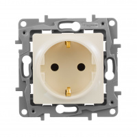 ETIKA Розетка с заземлением слоновая кость Legrand/Daccord 672321