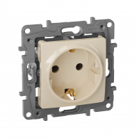 ETIKA Розетка с заземлением слоновая кость Legrand/Daccord 672321