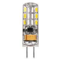 Лампа светодиодная LED 2вт 12в G4 теплый капсульная FERON LB-420 25858