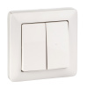 VS56-234-B ХИТ Выключатель двухклавишный скрытый 250В 6А белый Systeme Electric 