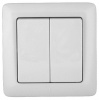 VS56-234-B ХИТ Выключатель двухклавишный скрытый 250В 6А белый Systeme Electric 